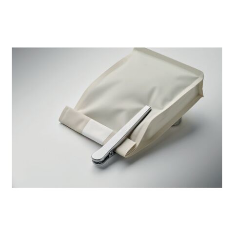 Coffee scoop with bag clip silver