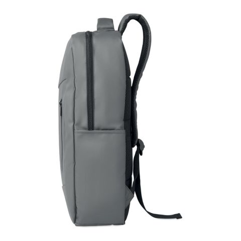 15" PU RPET laptop backpack grey