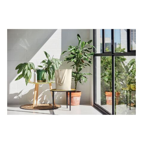 Canvas shopping bag with base gusset 270 gr/m² beige | No Branding | not available | not available | not available