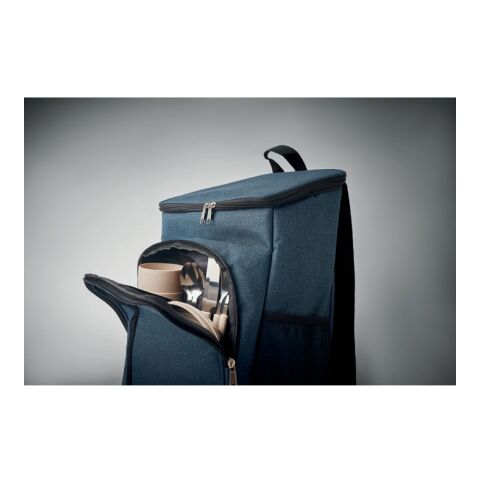Outdoor cooler bag 600D RPET blue | No Branding | not available | not available | not available