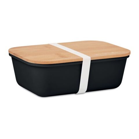 Lunch box with bamboo lid black | No Branding | not available | not available