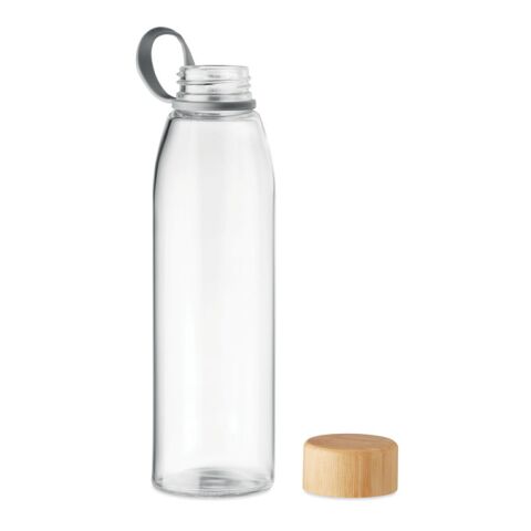 Glass bottle with bamboo lid 500ml transparent | No Branding | not available | not available