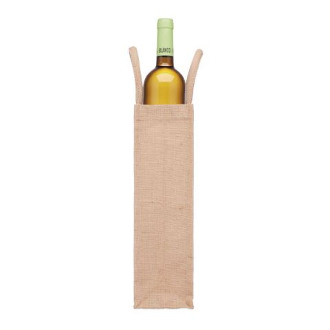 Jute wine bag for one bottle beige | No Branding | not available | not available | not available
