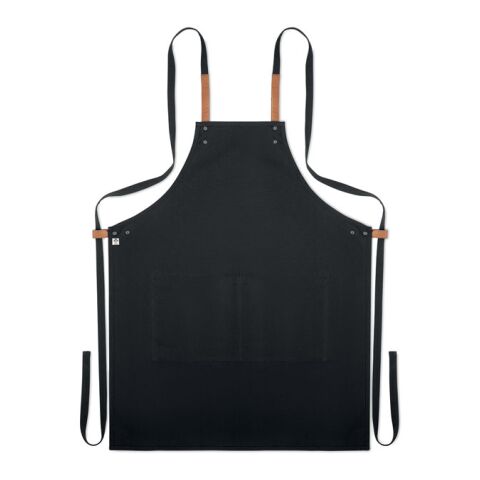 Organic cotton apron 340 gr/m² with 2 front pockets black | No Branding | not available | not available | not available