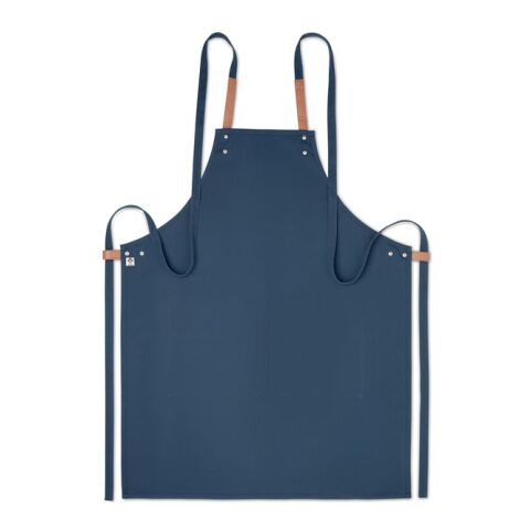 Organic cotton apron 340 gr/m² with 2 front pockets blue | No Branding | not available | not available | not available