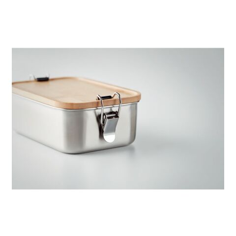 Stainless steel lunch box with bamboo lid wood | No Branding | not available | not available | not available