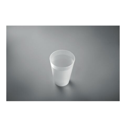 Reusable event cup 300ml transparent/white | No Branding | not available | not available