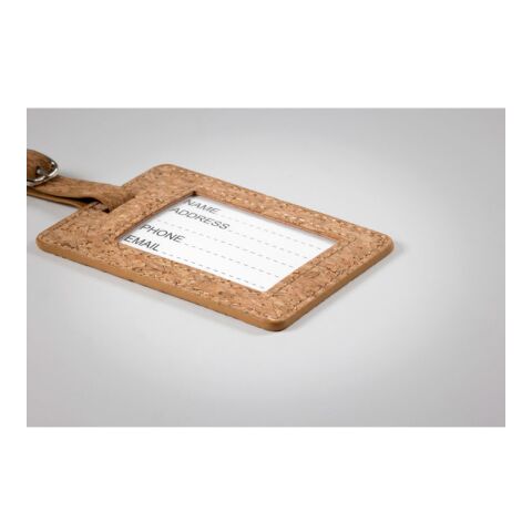 Cork luggage tag and strap beige | No Branding | not available | not available