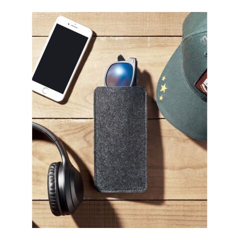 RPET felt glasses case grey | No Branding | not available | not available | not available