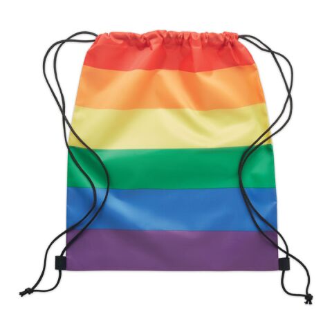 Rainbow RPET drawstring bag multicolour | No Branding | not available | not available | not available