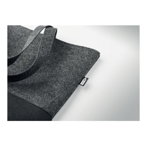RPET felt shopping bag with coloured base grey | No Branding | not available | not available | not available