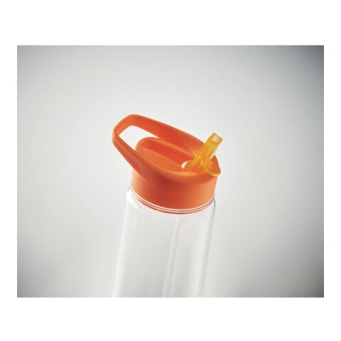 Sports RPET bottle with flip lid 650ml orange | No Branding | not available | not available | not available