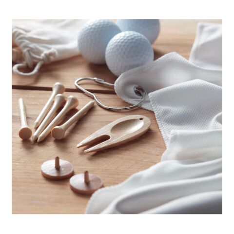 Golf accessories set in pouch beige | No Branding | not available | not available | not available