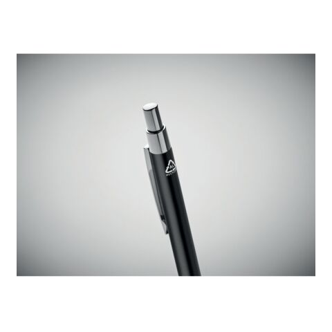 Recycled aluminium push button ball pen black | No Branding | not available | not available