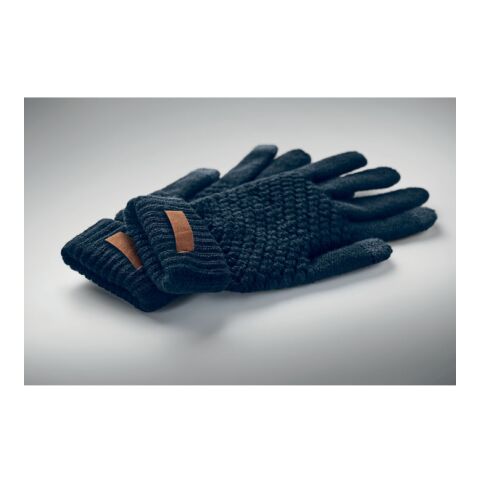 Rpet tactile gloves navy blue | No Branding | not available | not available | not available