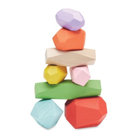 8 stacking wood rocks in pouch beige | No Branding | not available | not available | not available