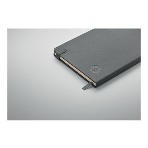 Recycled PU A5 lined notebook grey | No Branding | not available | not available | not available