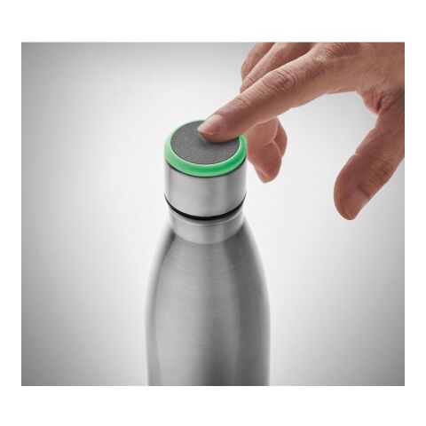 Double wall bottle 500 ml with hydration reminder matt silver | No Branding | not available | not available | not available