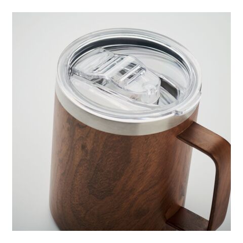 Double wall tumbler with wooden look 300 ml brown | No Branding | not available | not available | not available