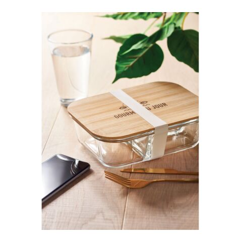 Glass lunch box with bamboo lid transparent | No Branding | not available | not available | not available