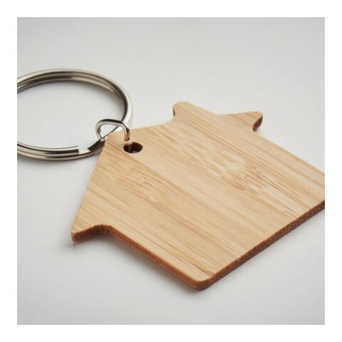 House shaped bamboo key ring wood | No Branding | not available | not available | not available