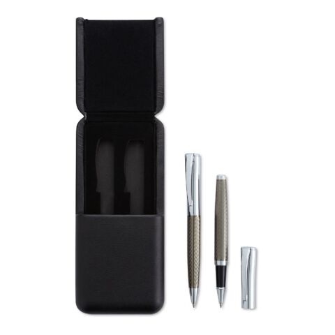 Ball pen set in box titanium | No Branding | not available | not available