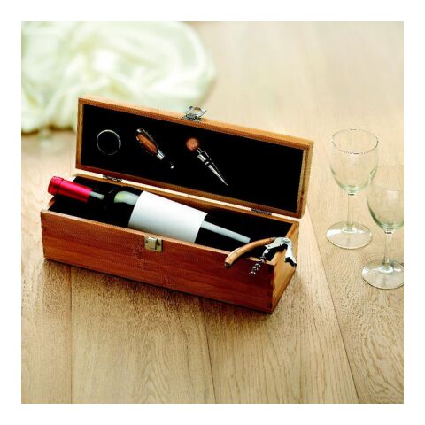 Wine set in bamboo gift box wood | No Branding | not available | not available | not available