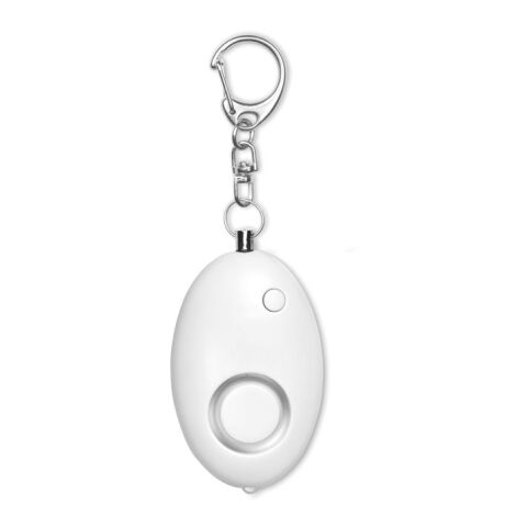 Personal alarm with key ring white | No Branding | not available | not available