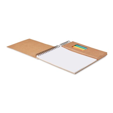 Colouring set with notepad beige | No Branding | not available | not available