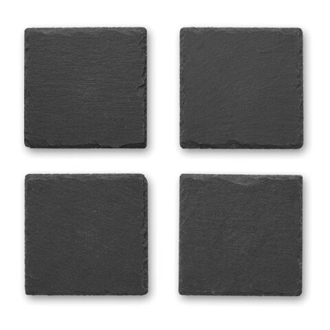 Slate coasters with EVA bottom black | No Branding | not available | not available | not available