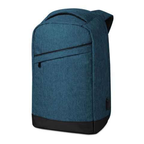 2 tone backpack incl USB plug blue | No Branding | not available | not available | not available