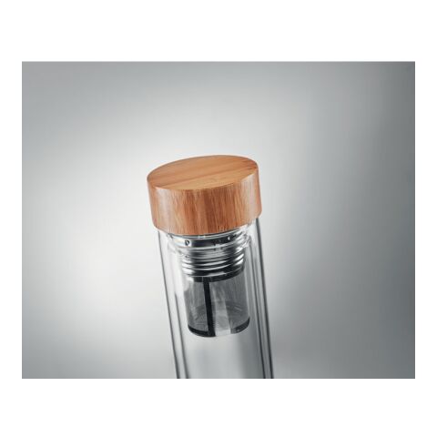 Double wall glass bottle 400ml transparent | No Branding | not available | not available