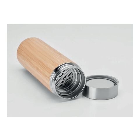 Double wall bamboo vacuum flask 400ml wood | No Branding | not available | not available | not available