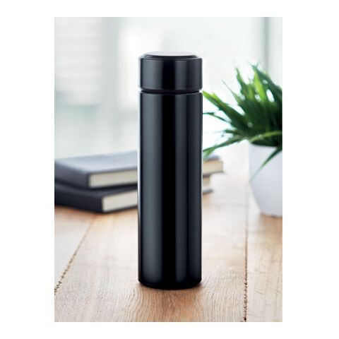Bottle with touch thermometer black | No Branding | not available | not available | not available