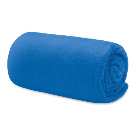 RPET fleece travel blanket in pouch royal blue | No Branding | not available | not available | not available
