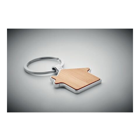 House key ring metal bamboo wood | No Branding | not available | not available | not available