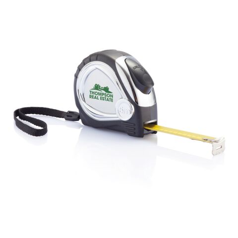 Soft rubber chrome plated tape 5m/19mm auto stop black | No Branding | not available | not available