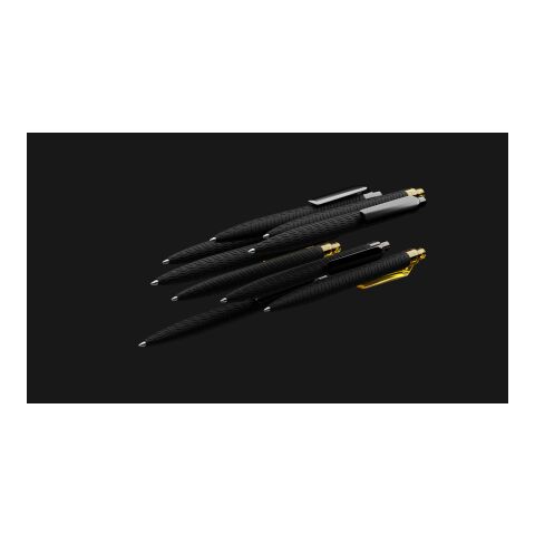 Prodir QS03 push ballpoint pen matt with metal clip black-silver | Without Branding | Black