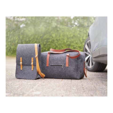 RPET felt travel bag Natalie light grey | No Branding | not available | not available