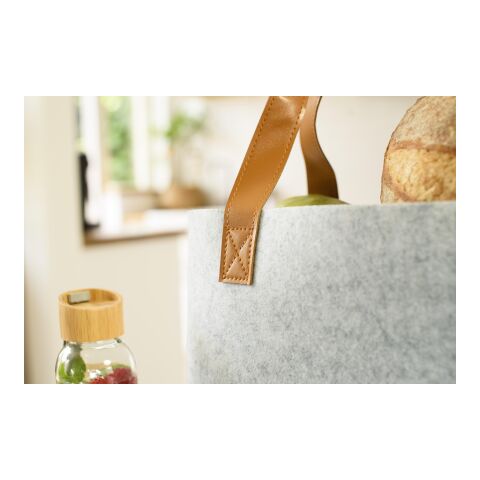 RPET felt shopping bag Hunter light grey | No Branding | not available | not available