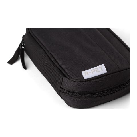 rPEt 300D polyester travel pouch Calix black | No Branding | not available | not available