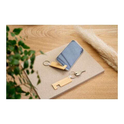 Bamboo key holder with phone holder Orlando brown | No Branding | not available | not available