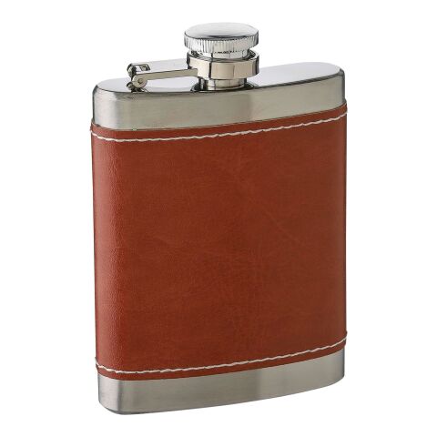 Stainless steel hip flask Cedric brown | No Branding | not available | not available