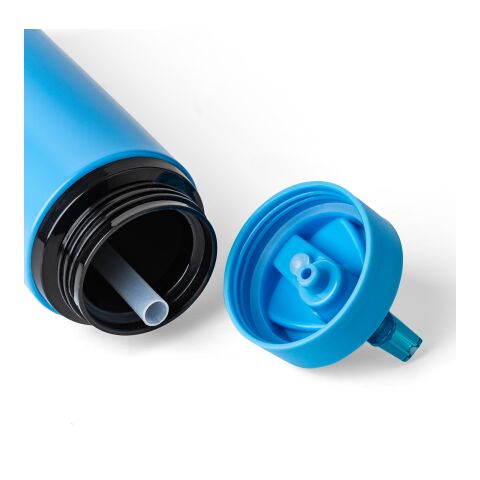 Recycled stainless steel drinking bottle (500 ml) Zeno light blue | No Branding | not available | not available