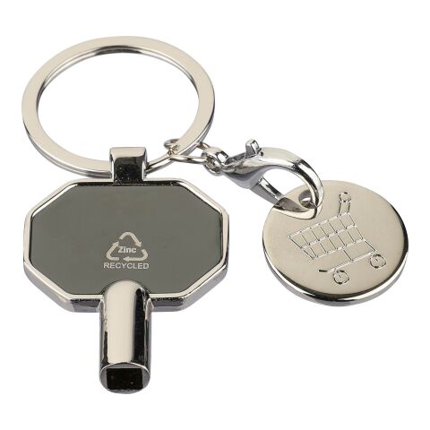 Recycled zinc alloy radiator bleed keychain Mara black | No Branding