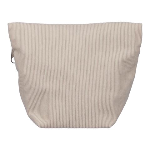 Corduroy zippered cosmetic pouch Tia grey | No Branding