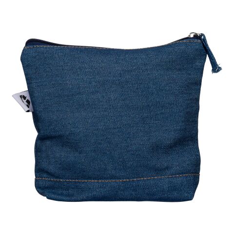 Recycled denim cosmetic bag Orin blue | No Branding