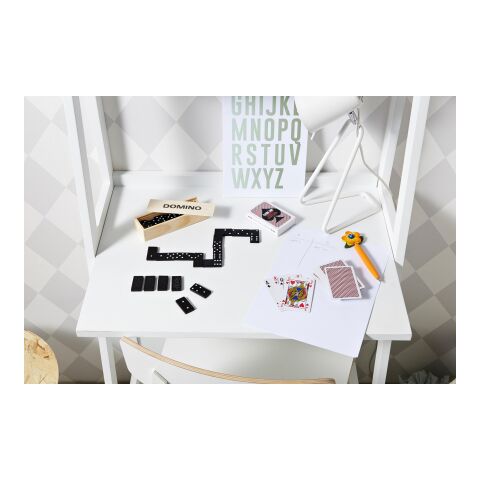 Wooden box with domino game Enid brown | No Branding | not available | not available