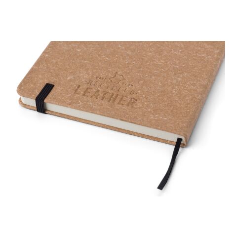 Recycled leather notebook (A5) Gianna black | No Branding | not available | not available