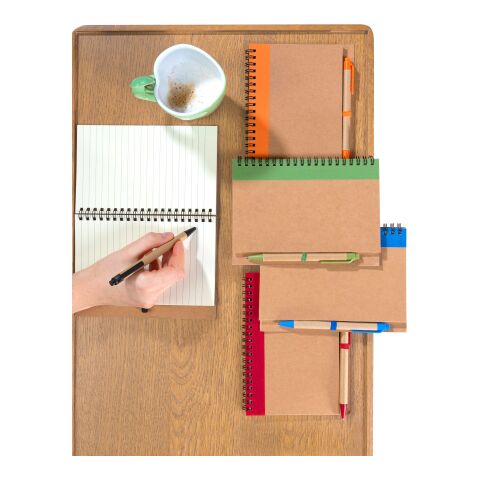 Wire bound notebook with ballpen. Stella light green | No Branding | not available | not available